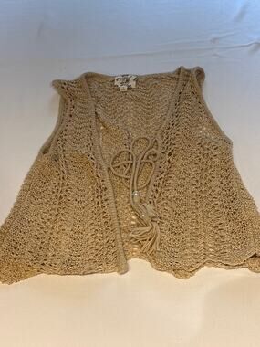 Tan crotchet cardigan